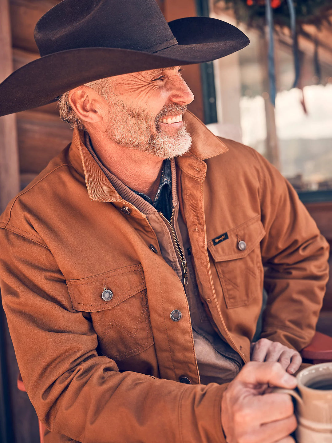 Wrangler Men's Western Lined Canvas Barn Coat