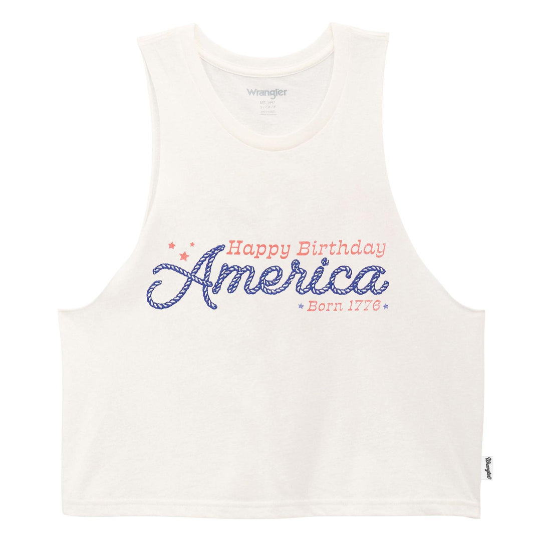 Wrangler Women's HBD America Festival Crop Tank