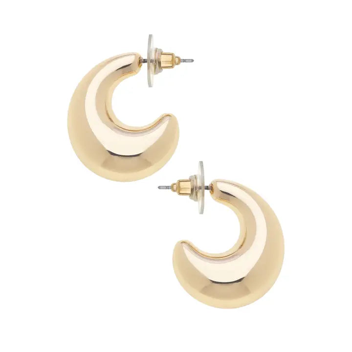 Icon Tapered Puff Hoop Earrings