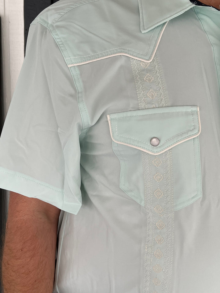 Western Performance Guayaberra Button Up Shirt