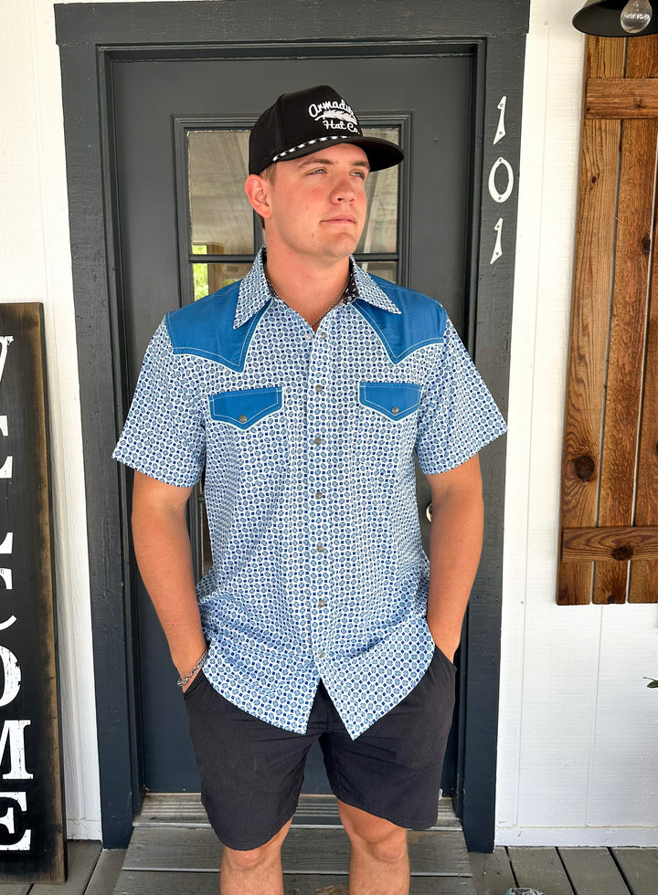 RW Performance SS Shirt - Blue Diamond