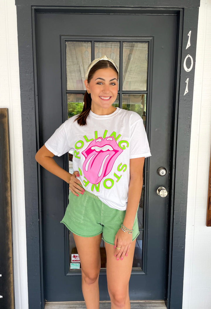 The Rolling Stones Neon Puff Thrifted Tee