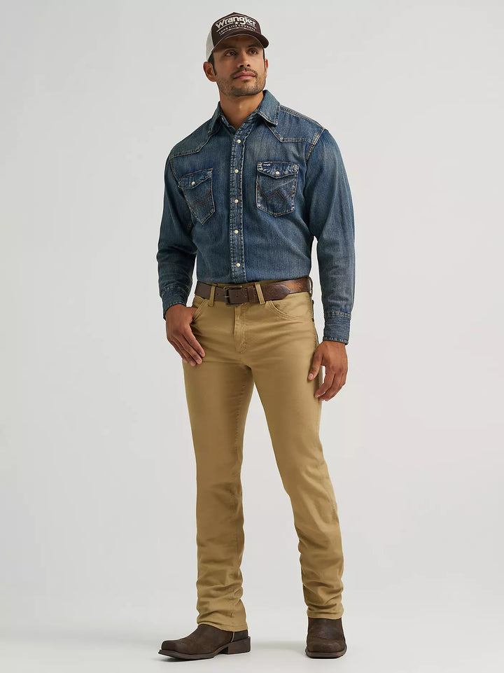 Wrangler Men's Tough Comfort Cowboy Cut Slim Fit Canvas Jeans