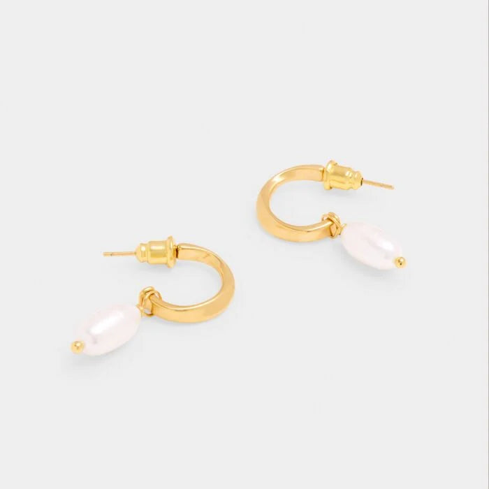 Katie Loxton Pearl Lustre Hoop Earrings