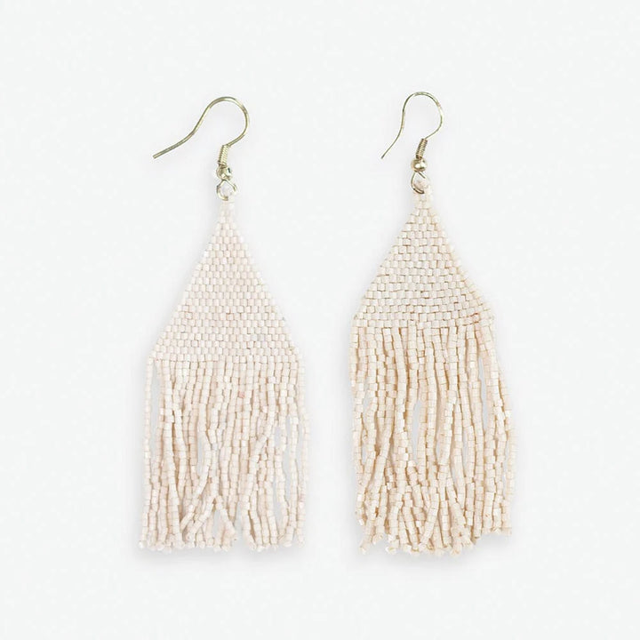 Lexie Solid Beaded Fringe Earrings