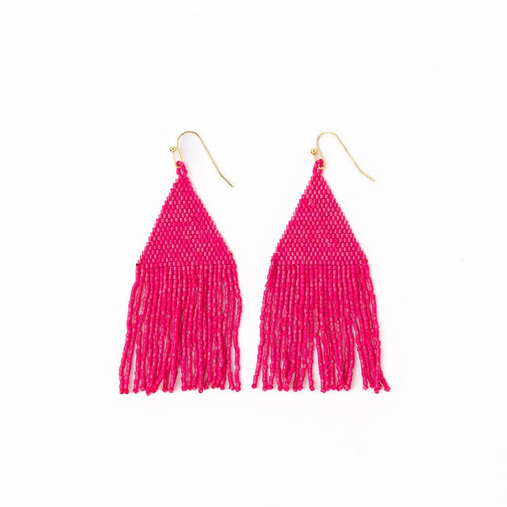 Lexie Solid Beaded Fringe Earrings