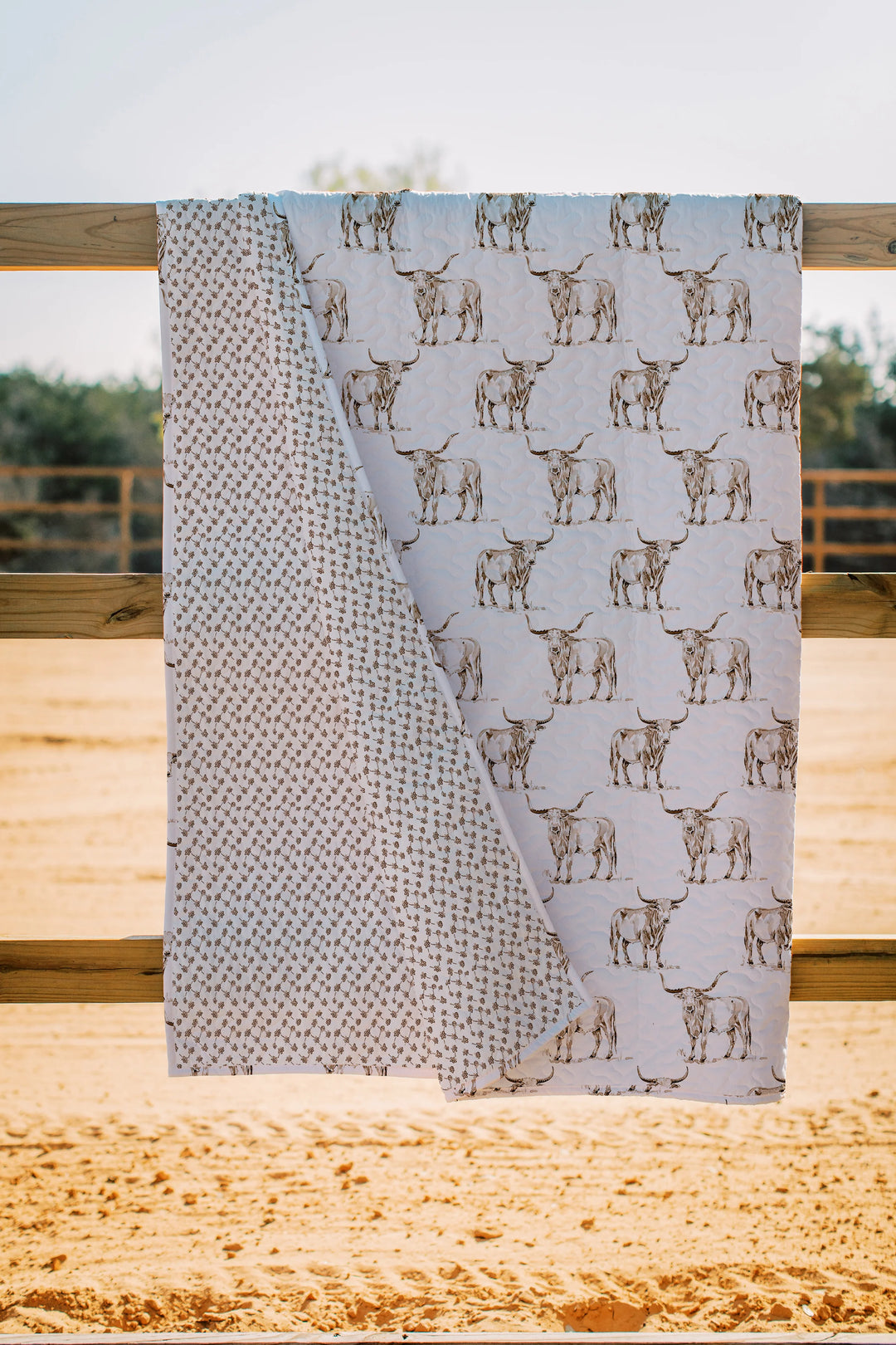Ida Mae Home Longhorn Icon Brown Quilt