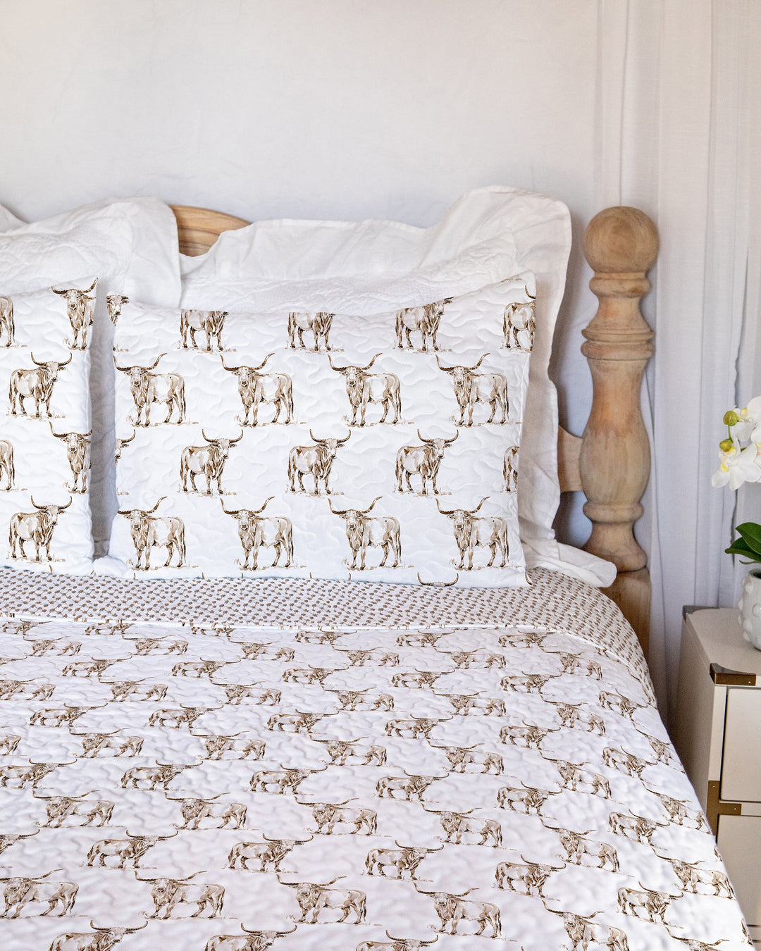 Ida Mae Home Longhorn Icon Brown Quilt
