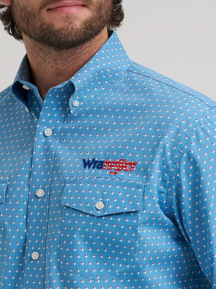 Wrangler Men's Logo LS Shirt