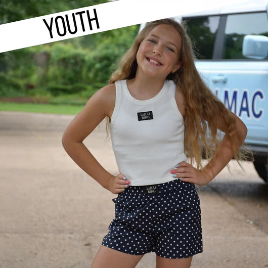 Lulu Mac Youth Mini Polka Dot Boxer Shorts