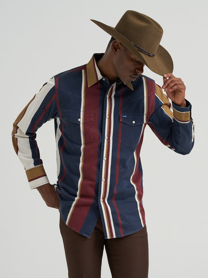 Wrangler Men's Vintage Brushpopper LS Shirt