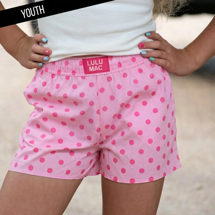 Lulu Mac Youth Polka Dot Shorts - Little Dots