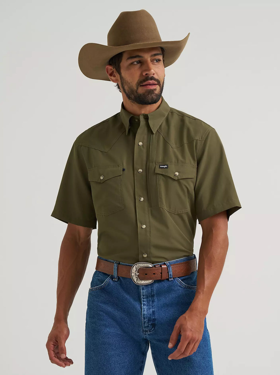 Wrangler Men's ATG Western Performance SS Shirt