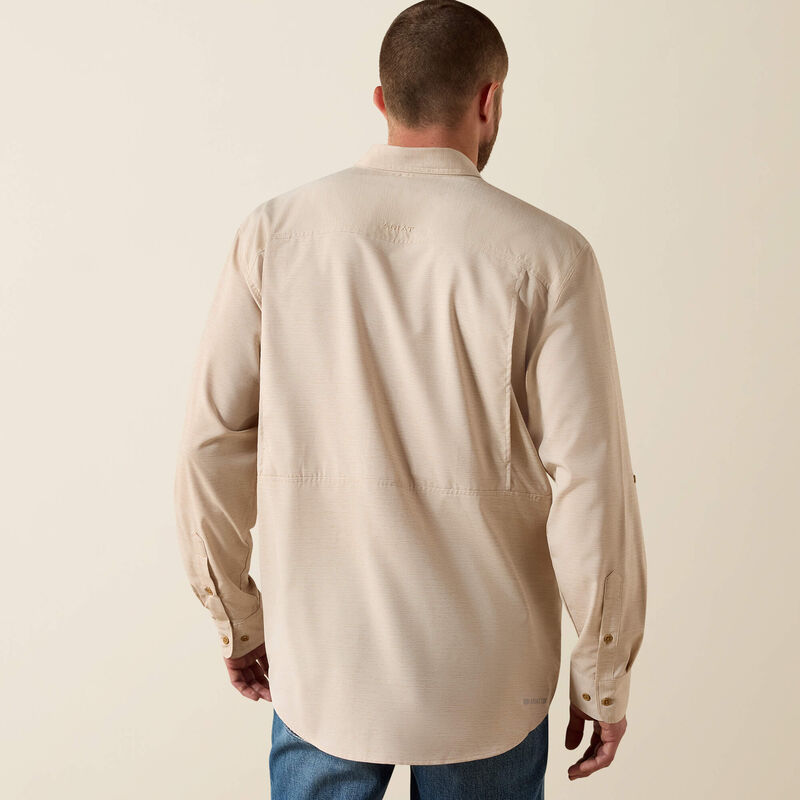 Ariat Men's VentTEK Outbound Classic Fit LS Shirt - Tan Heather