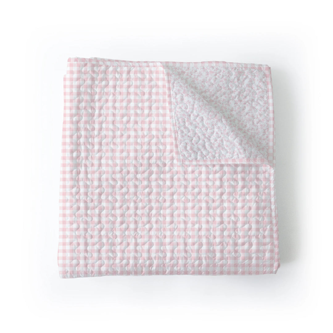 Ida Mae Home Anthia Gingham Light Pink Quilt