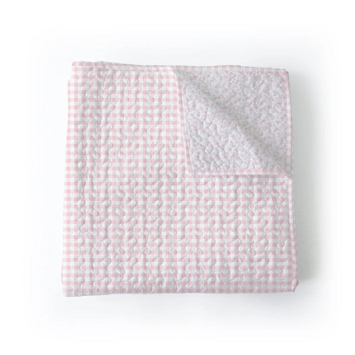 Ida Mae Home Anthia Gingham Light Pink Quilt