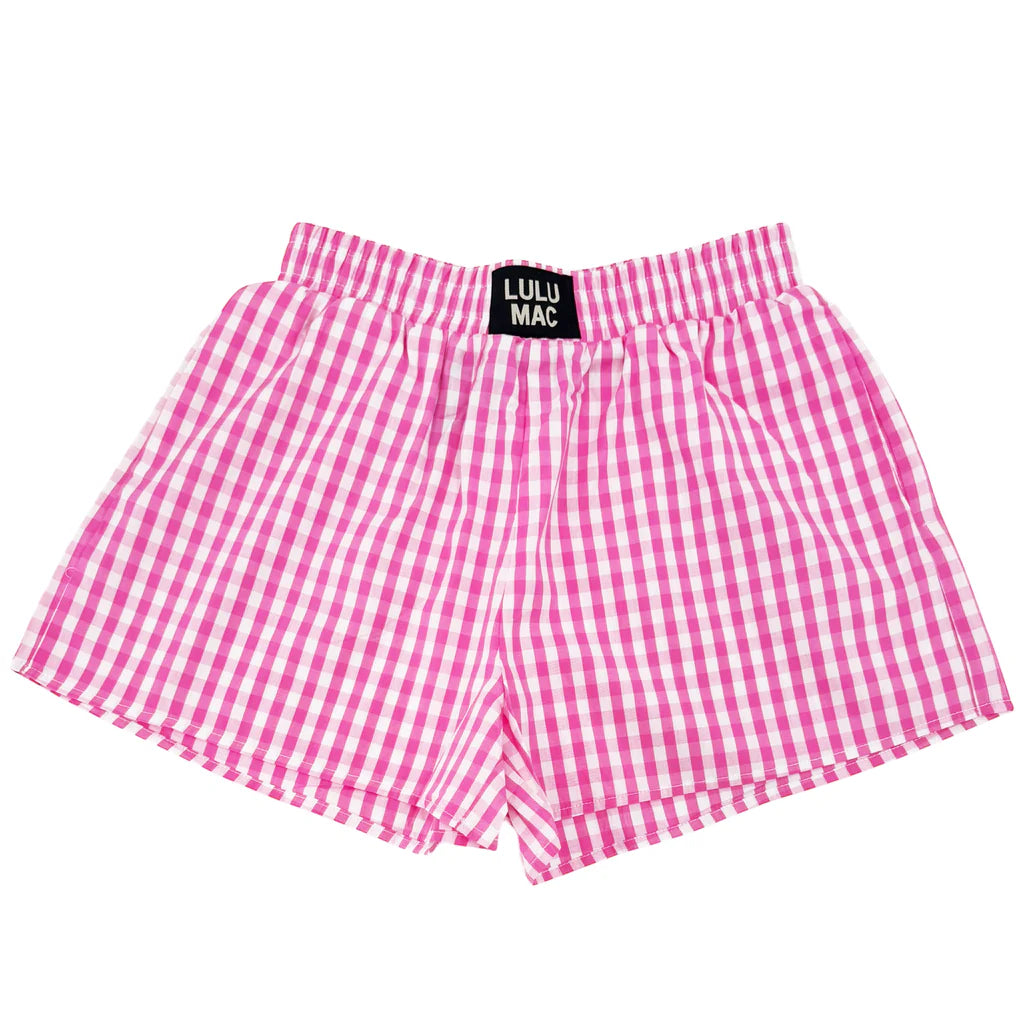 Lulu Mac Gingham Boxer Shorts