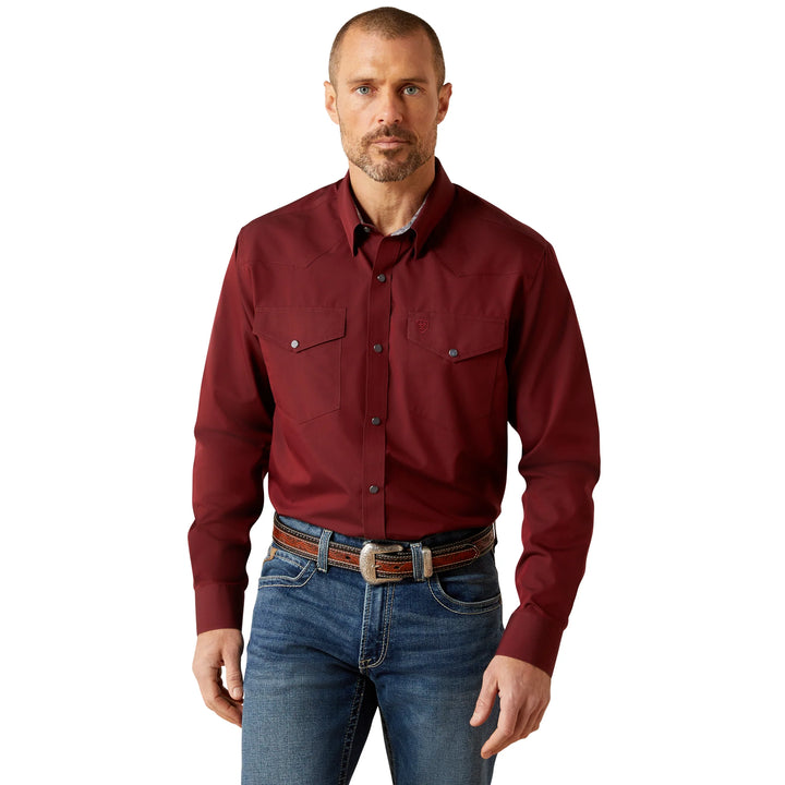 Ariat Men's Pinpoint Oxford Fitted LS Snap Shirt