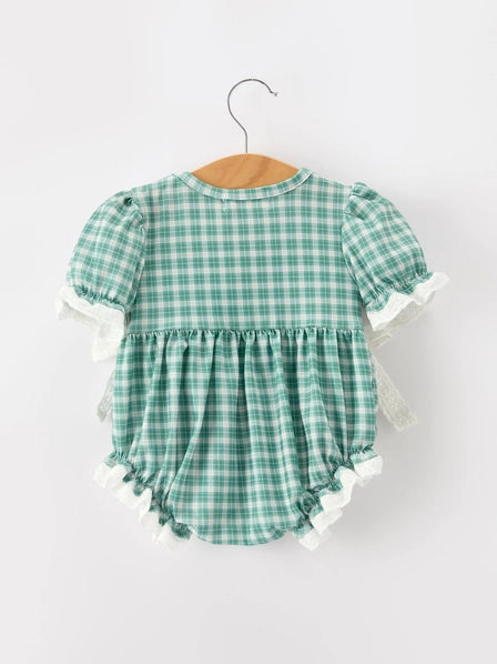 BR Rylee Faith Western Plaid Horse Romper