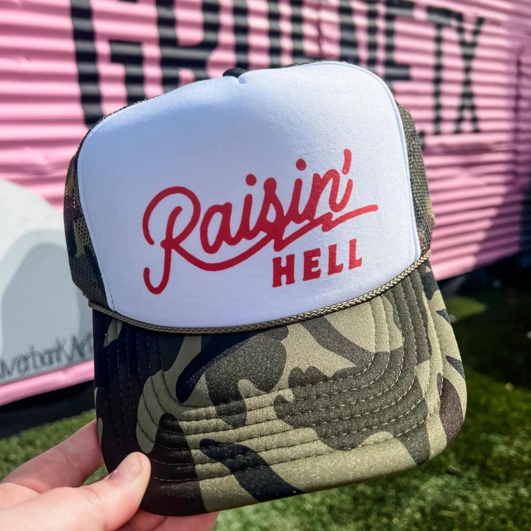 Raisin' Hell Trucker Hat
