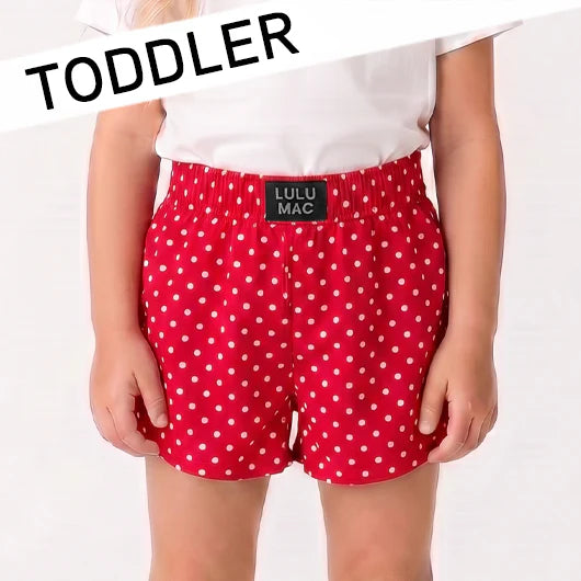 BR Lulu Mac Toddler Mini Polka Dot Shorts