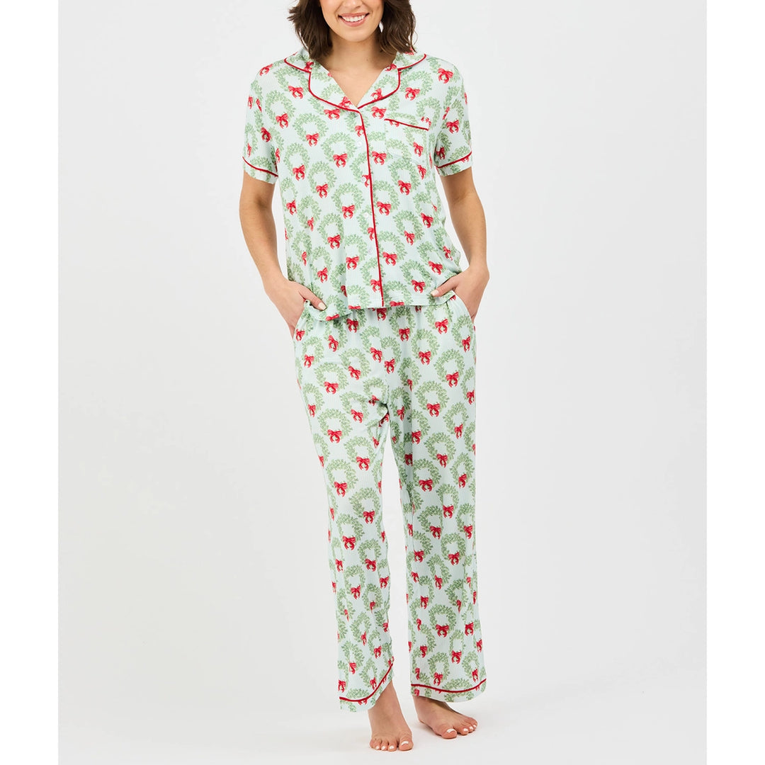 MS Charlotte Wreath & Ribbon Pajama Set