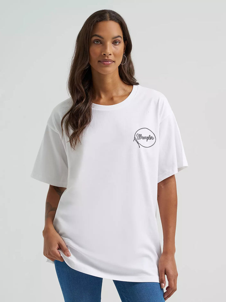 Wrangler Women's Rodeo Snaps Oversized Tee