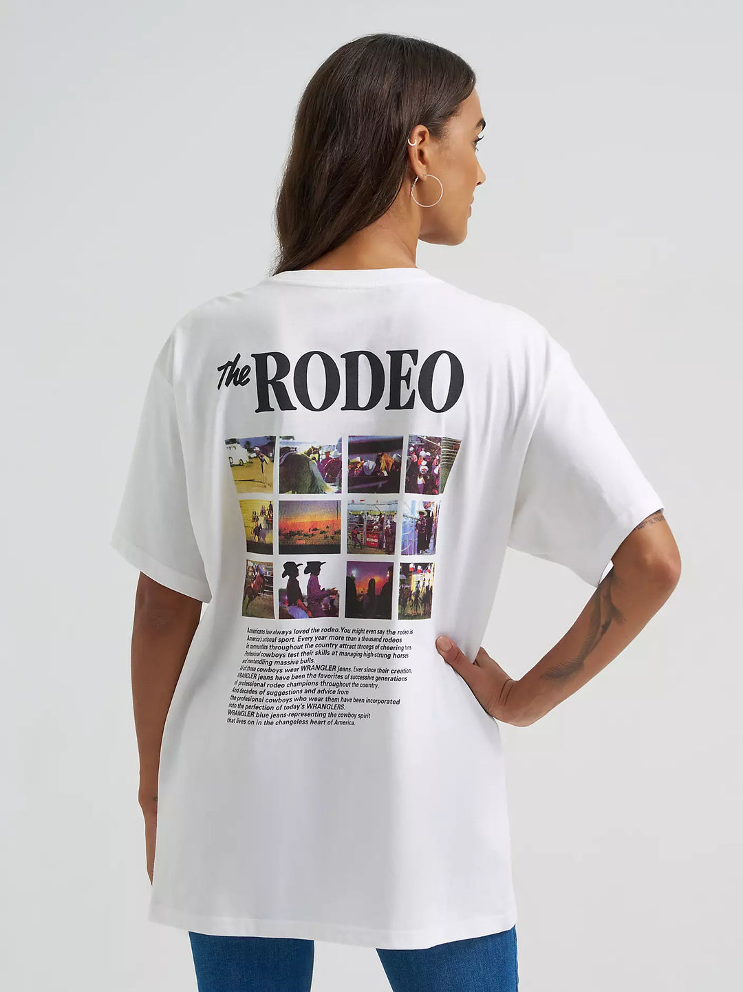 Wrangler Women's Rodeo Snaps Oversized Tee