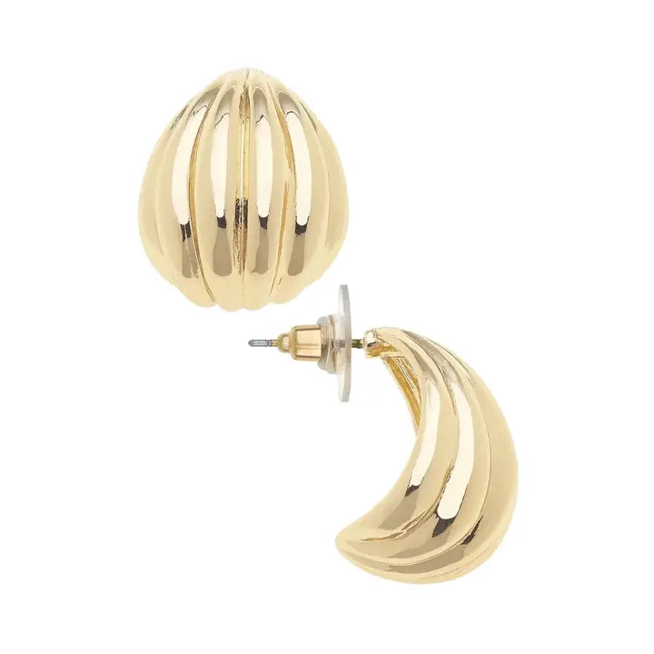 Ronnie Ribbed Arch Hoops