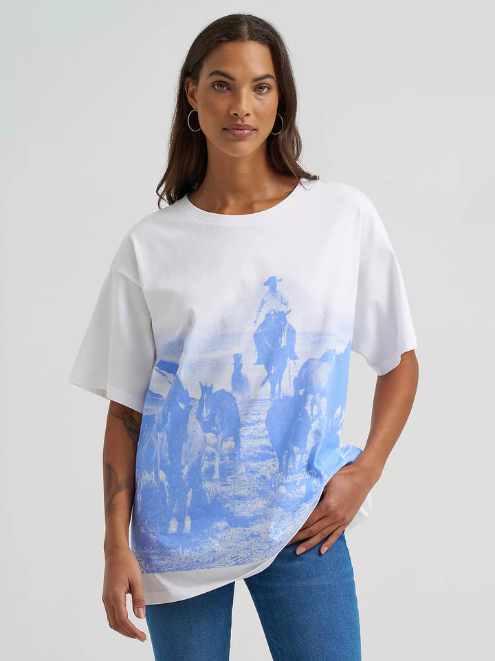 Wrangler Women's Horse Round Up Oversized Tee