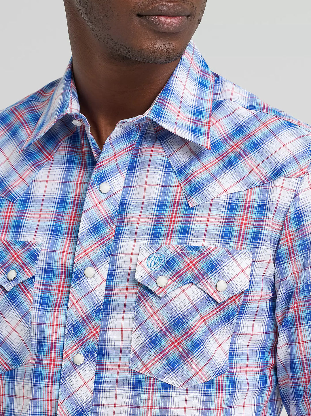 Wrangler Men's Retro LS Sawtooth Snap Pocket Western Shirt