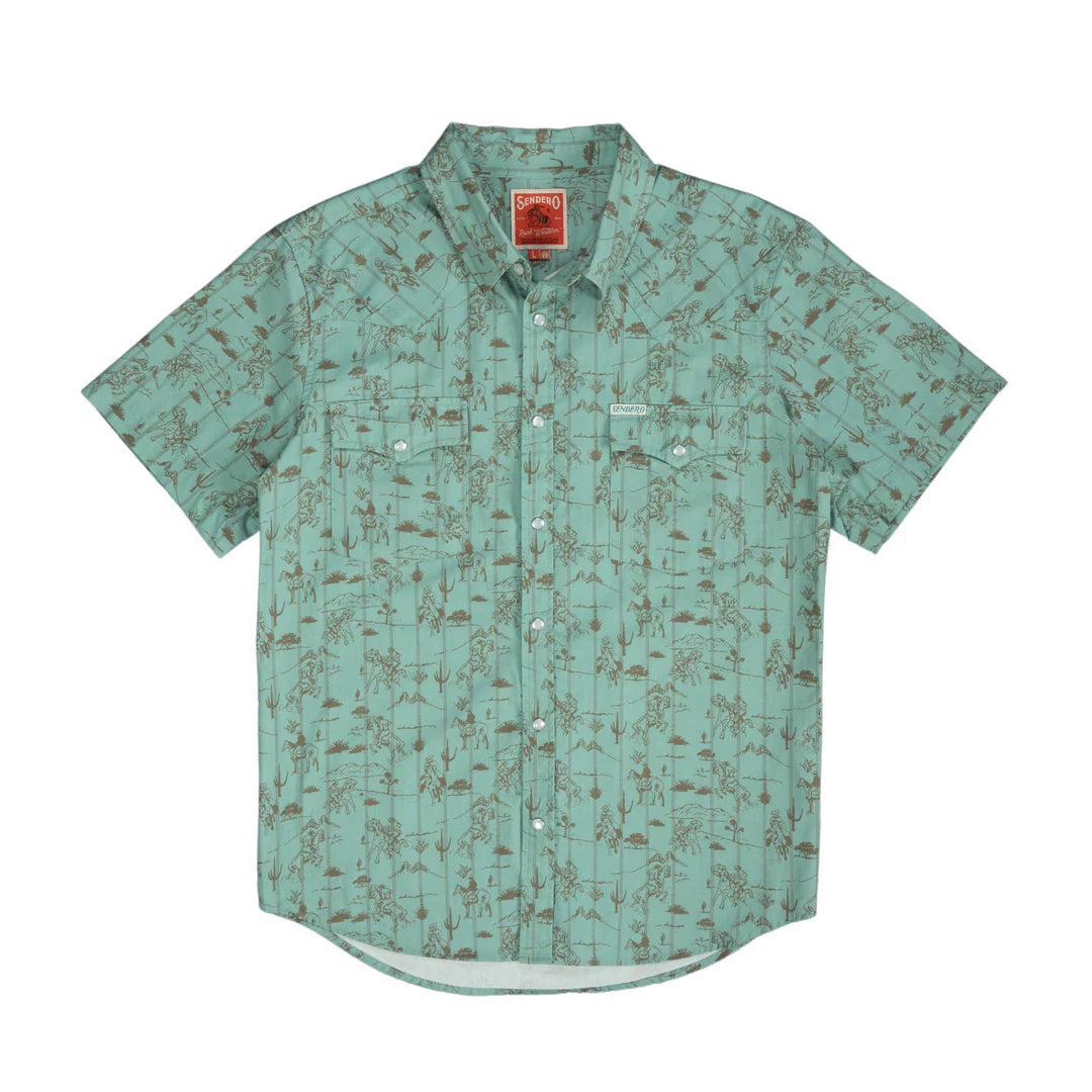 The Sendero Serape Pearl Snap Short Sleeve