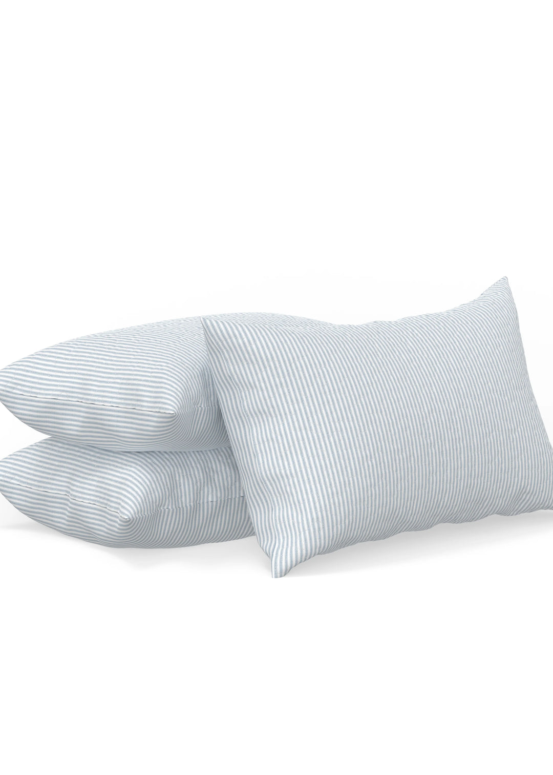 Ida Mae Home Ticking Stripe Light Blue Euro Sham