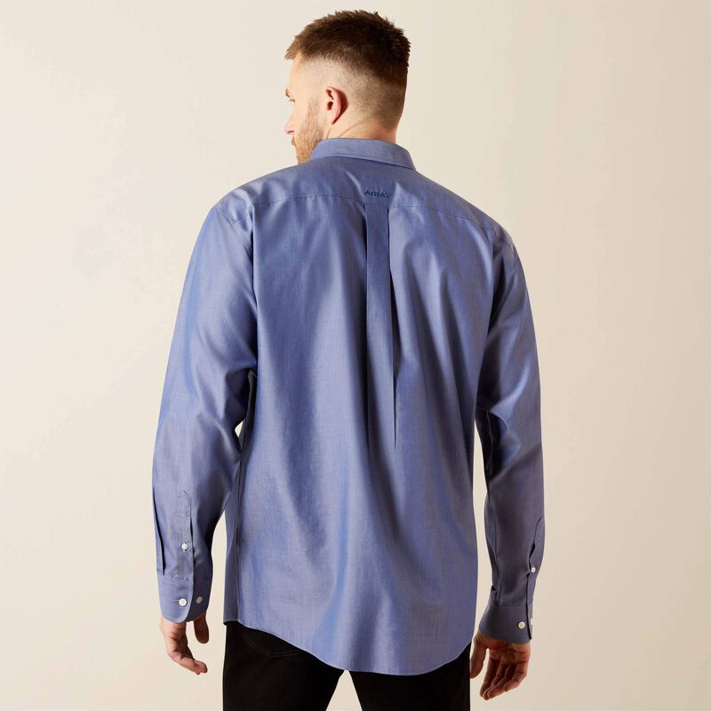 Ariat Men's Solid Pinpoint Oxford Classic Fit LS Shirt