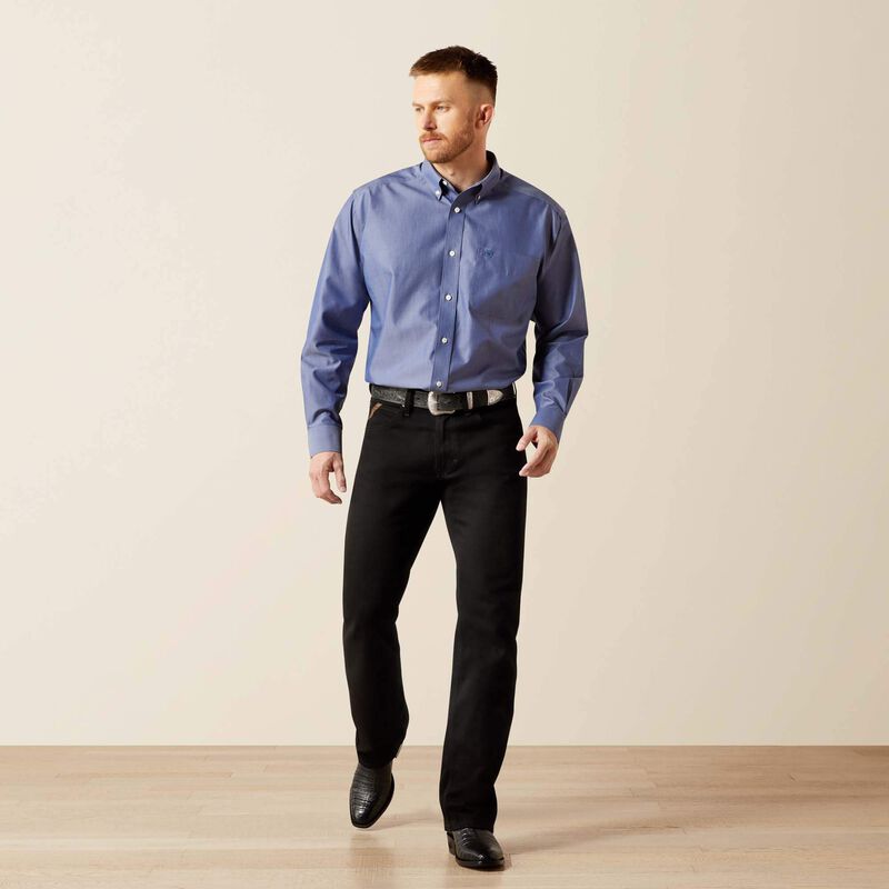 Ariat Men's Solid Pinpoint Oxford Classic Fit LS Shirt
