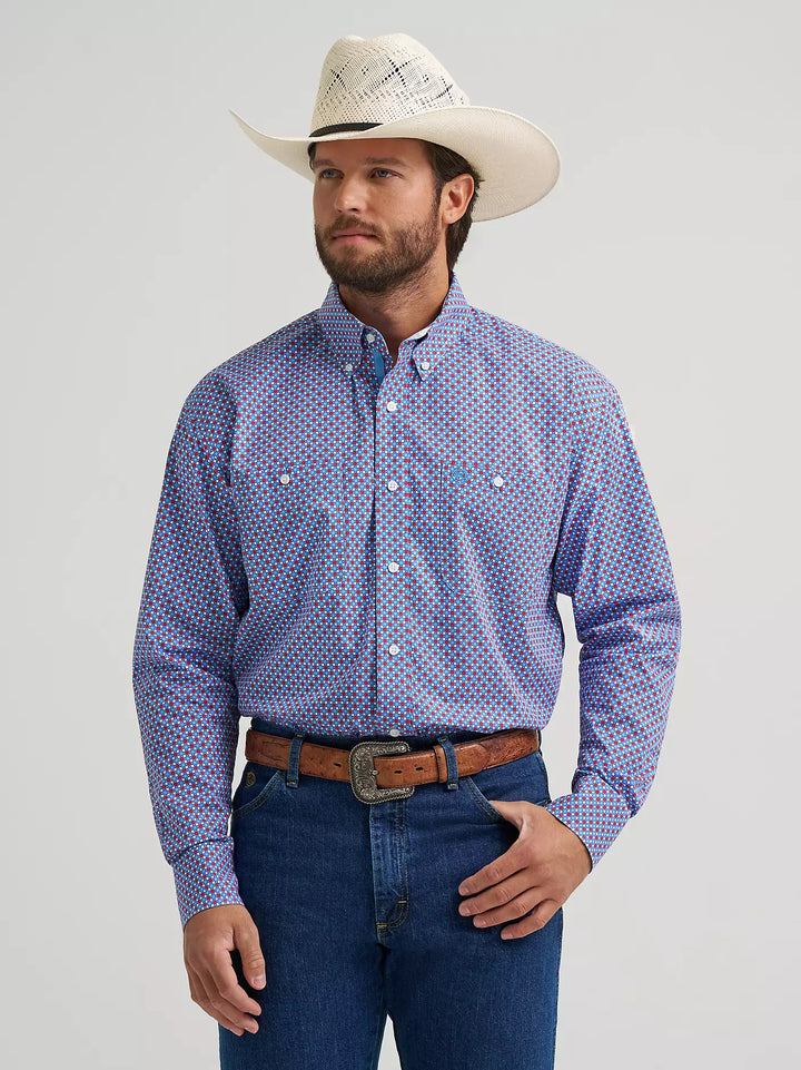 Wrangler Men's Two Pocket LS Shirt - George Strait Collection