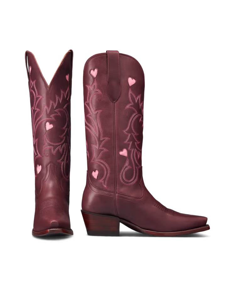 Tecovas Annie Heart Boot - Wine Cowhide