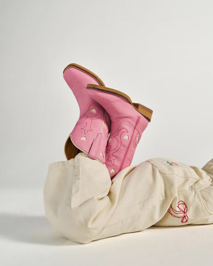 Tecovas Annie Hearts Toddler Boots - Wild Rose Goat