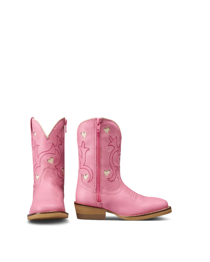 Tecovas Annie Hearts Toddler Boots - Wild Rose Goat