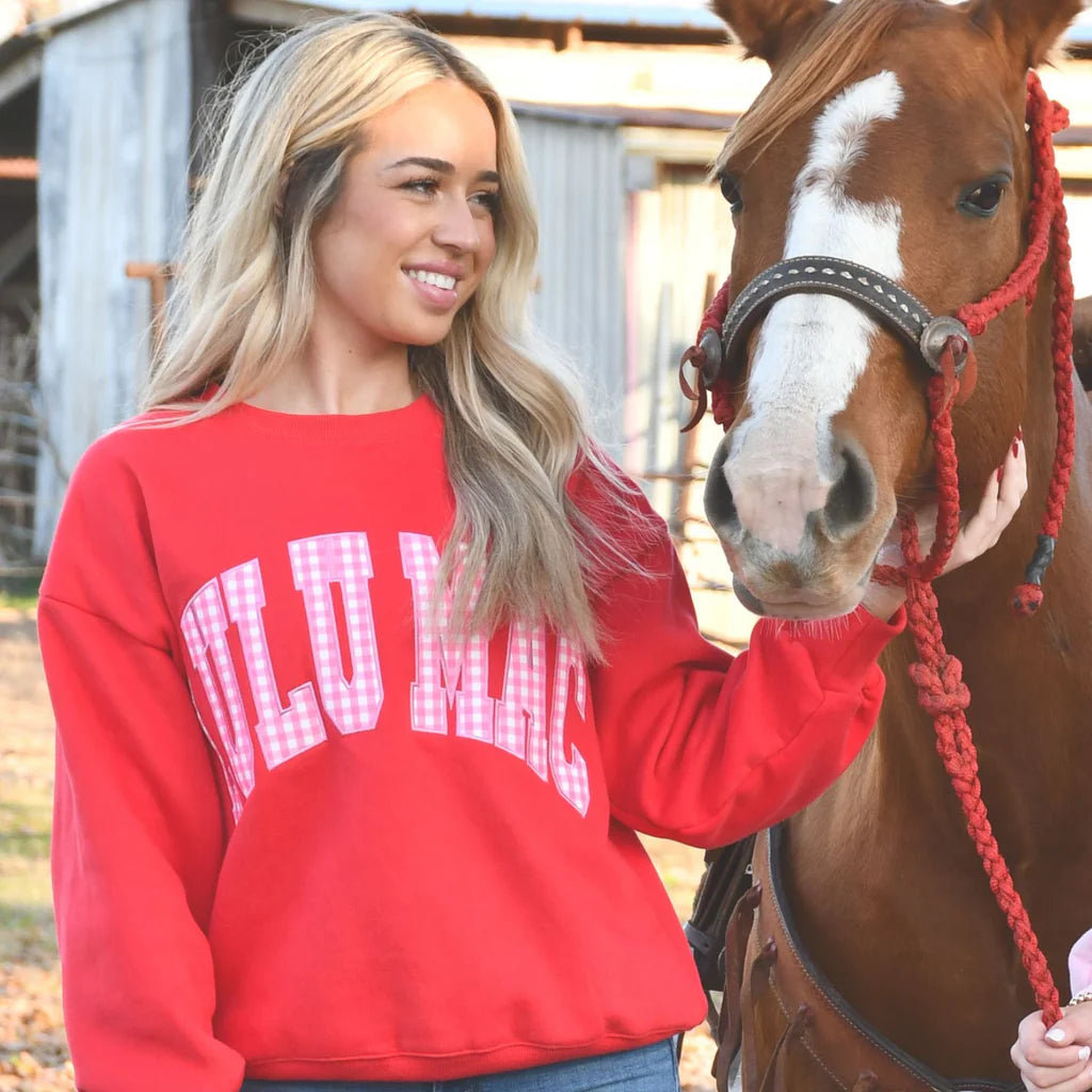 Lulu Mac Stitched Gingham Sweatshirt