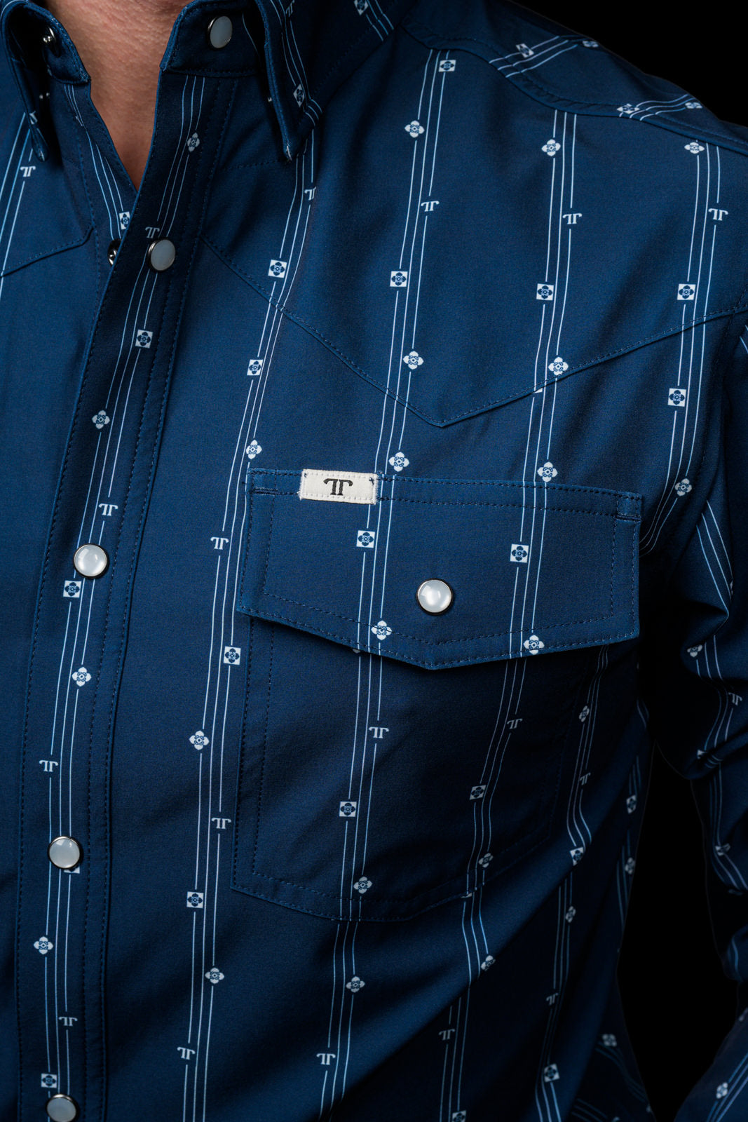 The Kaden Long Sleeve Pearl Snap Shirt