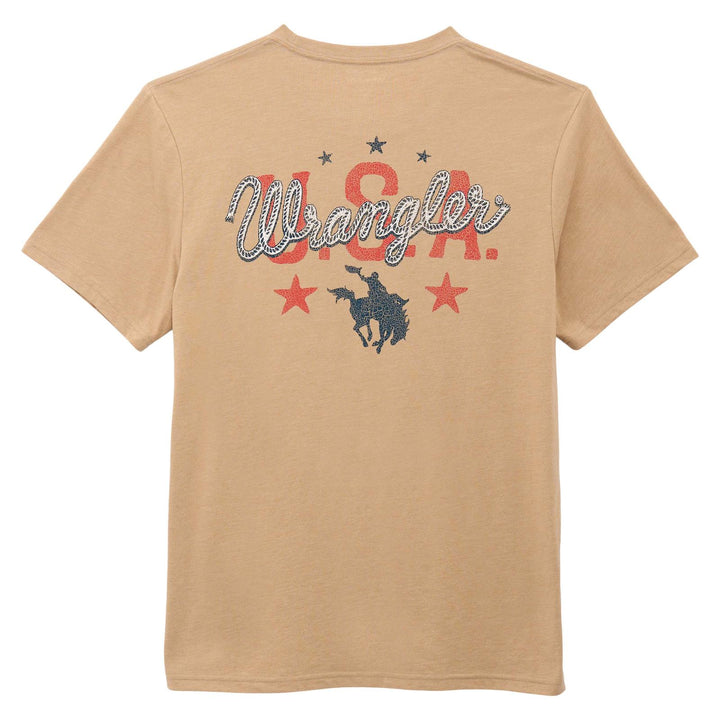 Wrangler Men's USA Cowboy Logo Tee