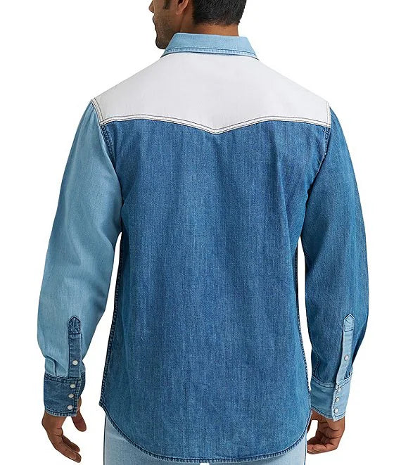 Wrangler Men's Vintage Inspired LS Snap Shirt