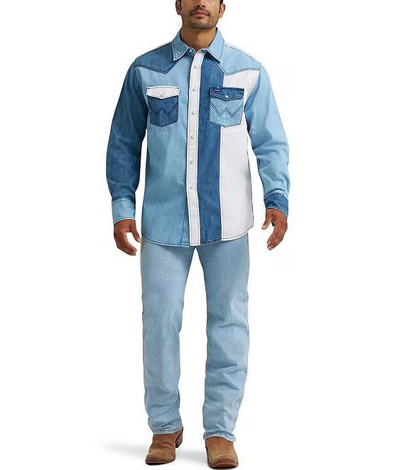 Wrangler Men's Vintage Inspired LS Snap Shirt