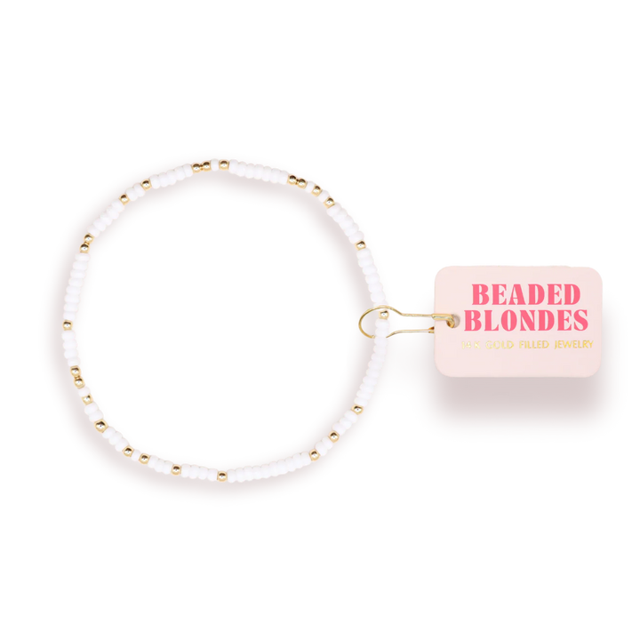 Beaded Blondes White Sprinkle Bracelet