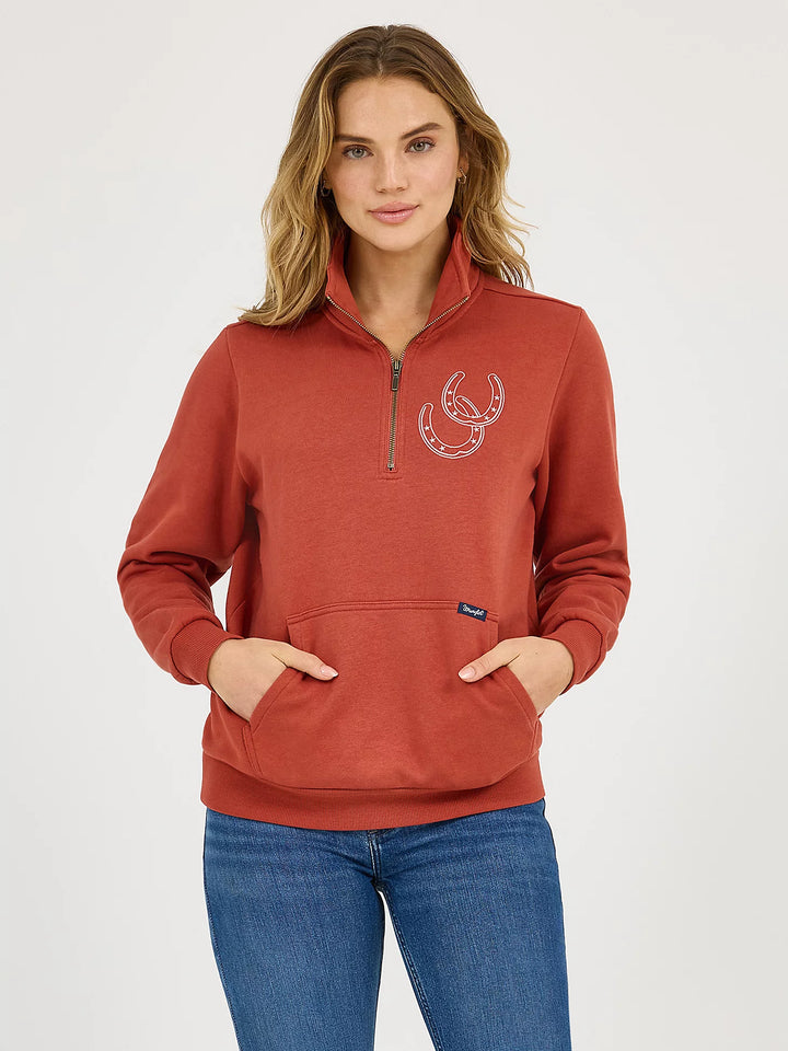 Wrangler® Western Quarter Zip Sweatshirt