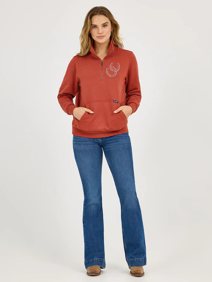 Wrangler® Western Quarter Zip Sweatshirt
