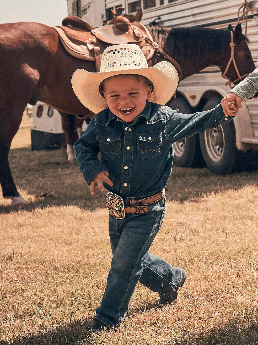 Wrangler Baby LS Western Denim Bodysuit