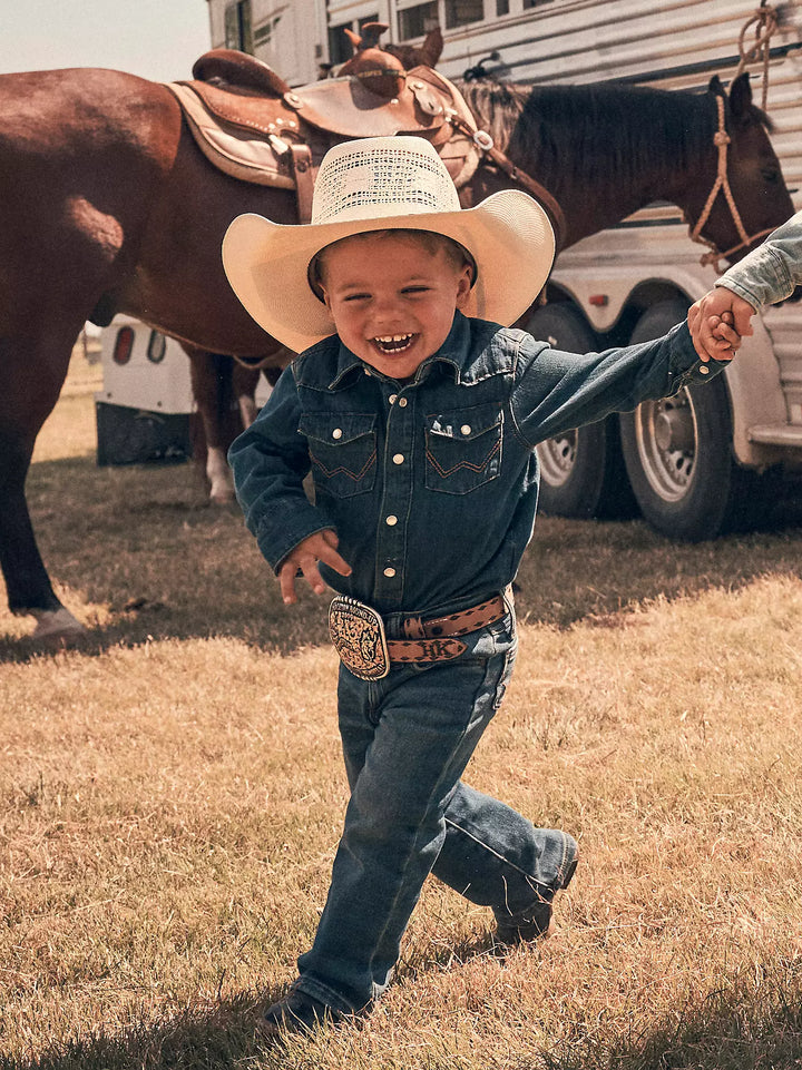Wrangler Baby LS Western Denim Bodysuit