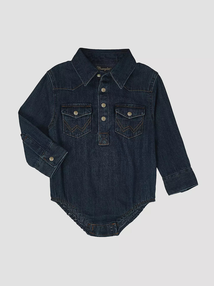Wrangler Baby LS Western Denim Bodysuit